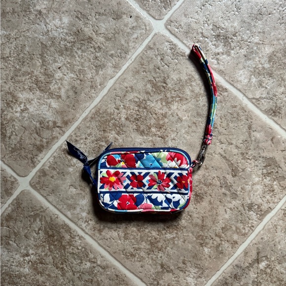 Vera Bradley Handbags - Vera Bradley Red and Blue Floral Wristlet